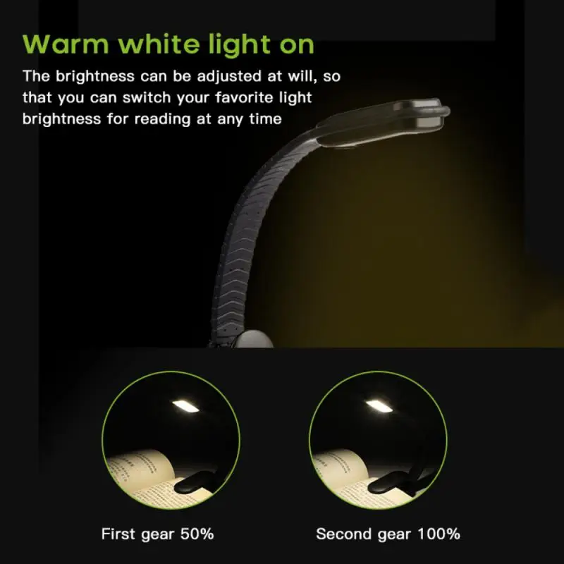 

Mini Colorful Led Strip Night Light USB Rechargeable Book Light With Suction Clip LED Flat Panel Reading Light Power Supply Lamp
