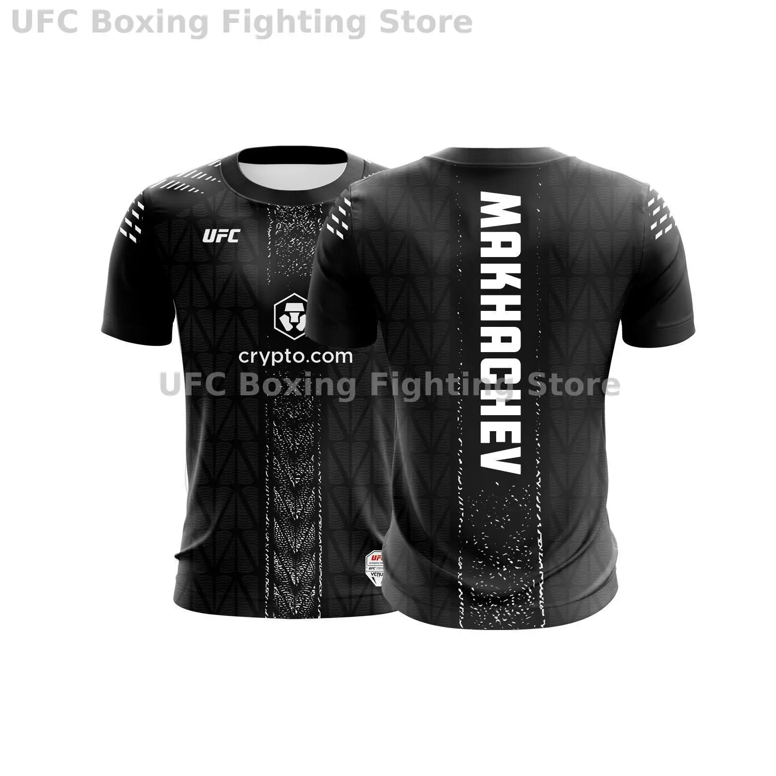 Фото Новое поступление 2025 года, хит продаж Ufc Fighter, боксерский трикотаж, футболка с фанатом, экстремальный спортивный топ с круглым вырезом и коротким рукавом, повседневный модный топ №5