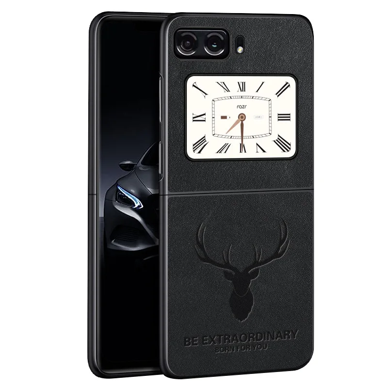 

Luxury Leather Case for Moto Razr 2022 Case Business Phone Case All-inclusive Shockproof Shell for Motorola Razr 5G Case