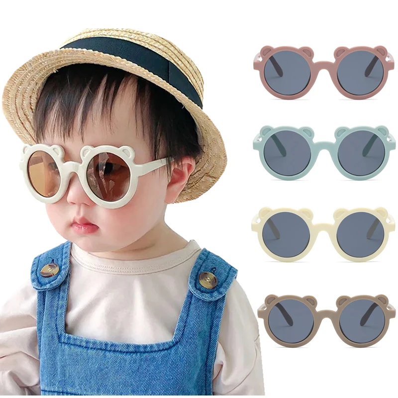 Детские солнцезащитные очки Bear, детские пляжные дорожные солнцезащитные очки, Детские аксессуары, солнцезащитные очки для девочек и мальчиков