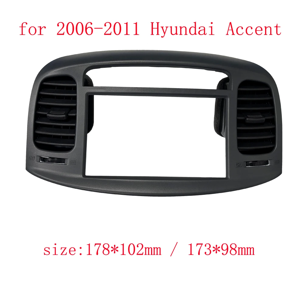 Фото HUIYAN 7-дюймовый автомобильный радиоприемник для Hyundai 2006-2011 гг., комплект приборной панели с акцентной панелью, установка накладки, розетка для кондиционера №4
