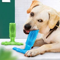 natural rubber dog toothbrush toy for dog teeth cleansing and toothbrush stick dental care dog chew toys pet supplies