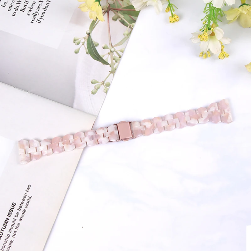 

New 20MM acrylic diamond pattern resin bracelet for Samsung Galaxy watch 5 PRO 45mm 5/4 40 44mm /4 classic 42mm46mm ladies Strap