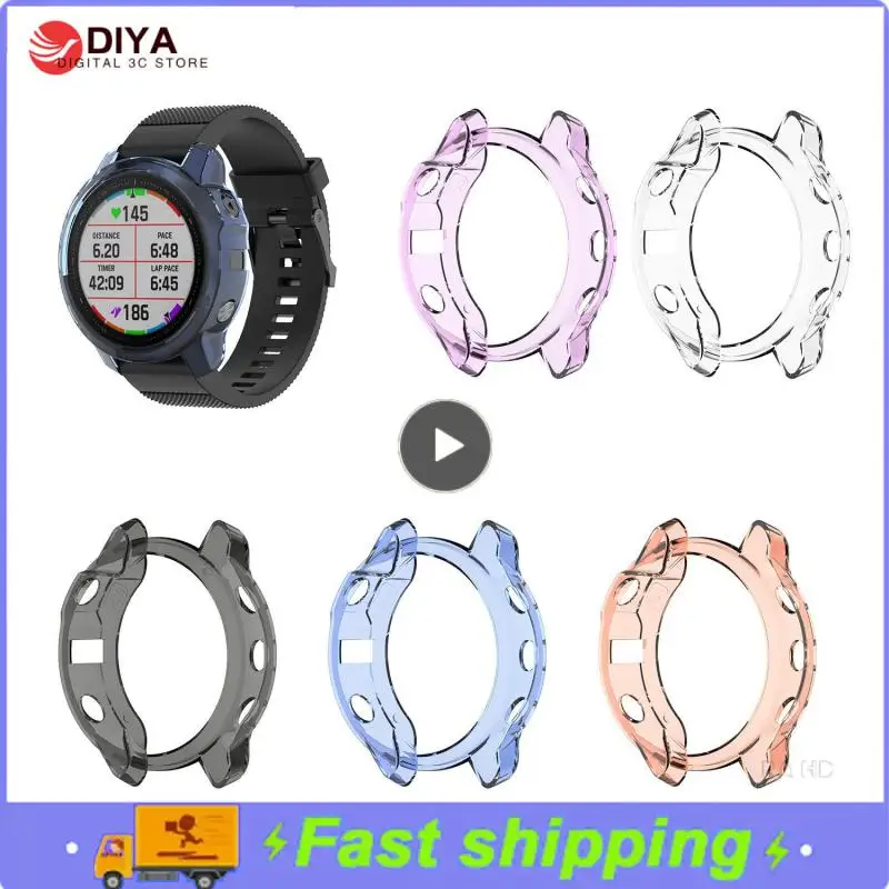 

Case for Garmin fenix 6S fenix 6S Soft Crystal Clear TPU Protector Case Cover Protective Frame Smart watch accessories Shell