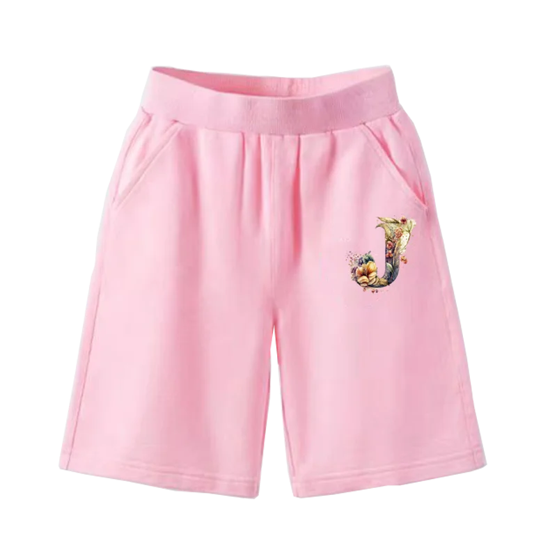 Шорты Летние для девочек Модные свободные короткие спортивные штаны с буквами J и