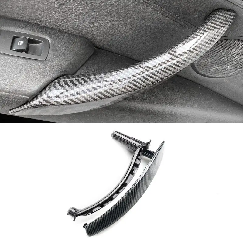 Для BMW X5 X6 E70 E71 E72 2008 2009 2010 2011-2013 текстура из углеродного волокна внутренняя дверная