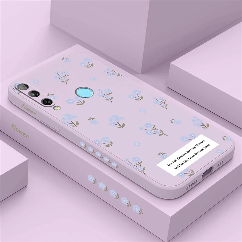 Модный чехол P Smart 2021 с цветочным узором для Huawei Y9 Y7 Prime Y6 Pro 2019 S Z Plus матовый мягкий