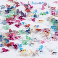 20pcs japanese trendy butterfly nail art charms crystal butterfly resin parts flatback nail decorations diy manicure accessories