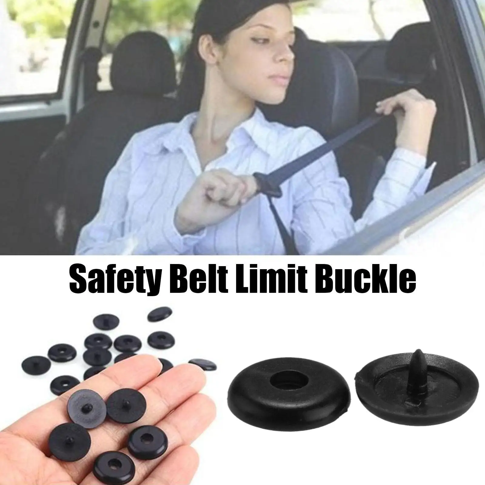 

10Pcs Car Seat Belt Stop Button Clips Fastener Retainer Seatbelt Adjuster Buckle Stopper Holder Rivet Stud Clips Car Anti Slip