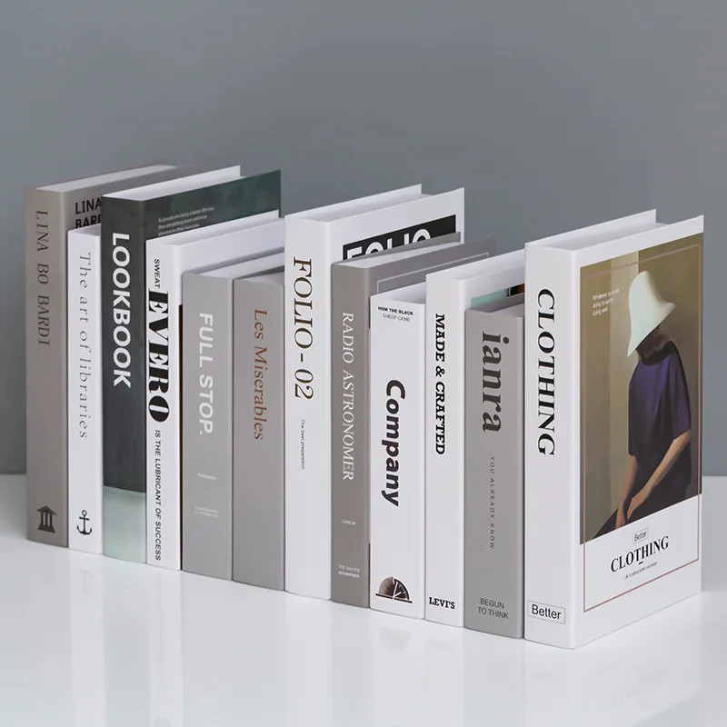 

Fashion Fake Books Simple and Modern Book Decorations Simulation Book Decorations Prop Books Living Room Bookshelf Bookcase