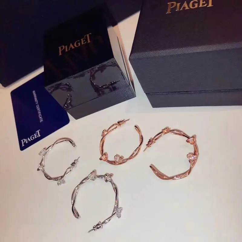 

Piaget Classic Luxury Brand Jewelry High Quality 925 Silve Rose Earrings For Women Pertty Gift Quality