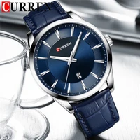curren top luxury brand business men clock calendar quartz waterproof watch for men leather strap male wristwatch reloj hombres