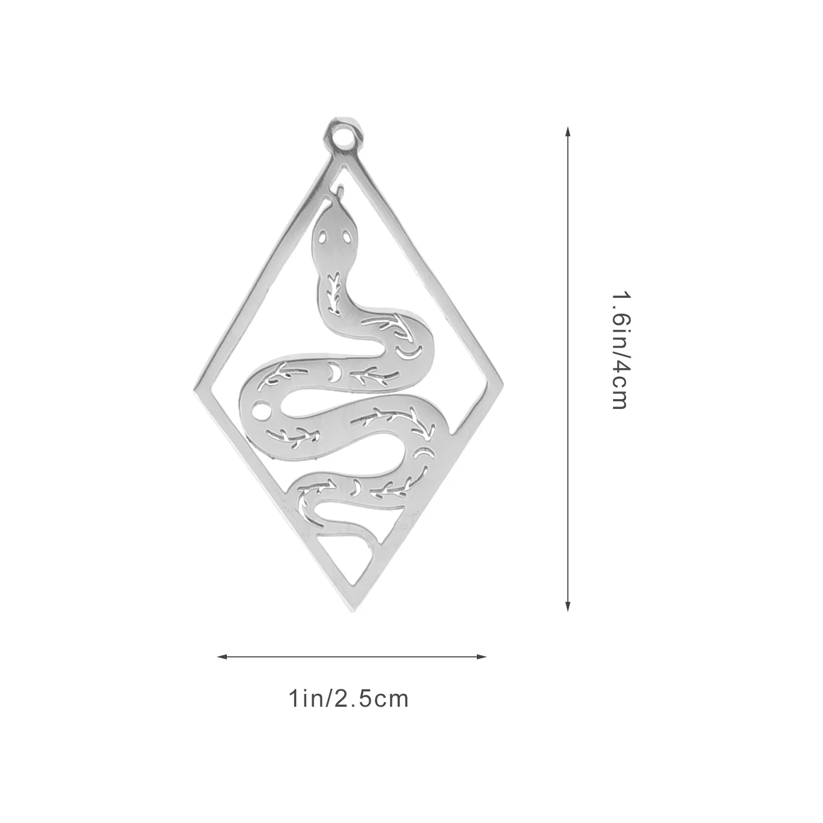 5 Pcs Snake Totem Earrings Keychain Crafts DIY Charms Pendant Girl Metal Jewelry Erring Making
