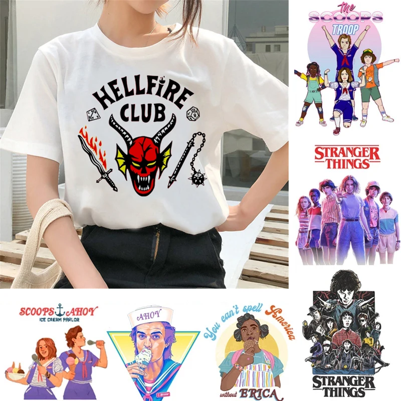 

Hellfire Club Stranger Things T Shirt Women Eleven Tshirt Graphic Clothes Female Upside Down T-shirt Femme Grunge Tee Shirts