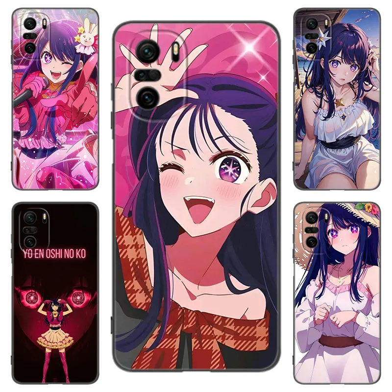 Черный силиконовый чехол для телефона с аниме Hoshino Ai Xiaomi POCO X3 X4 NFC F4 GT F5 F6 M4 M6 X5 X6 NEO Pro