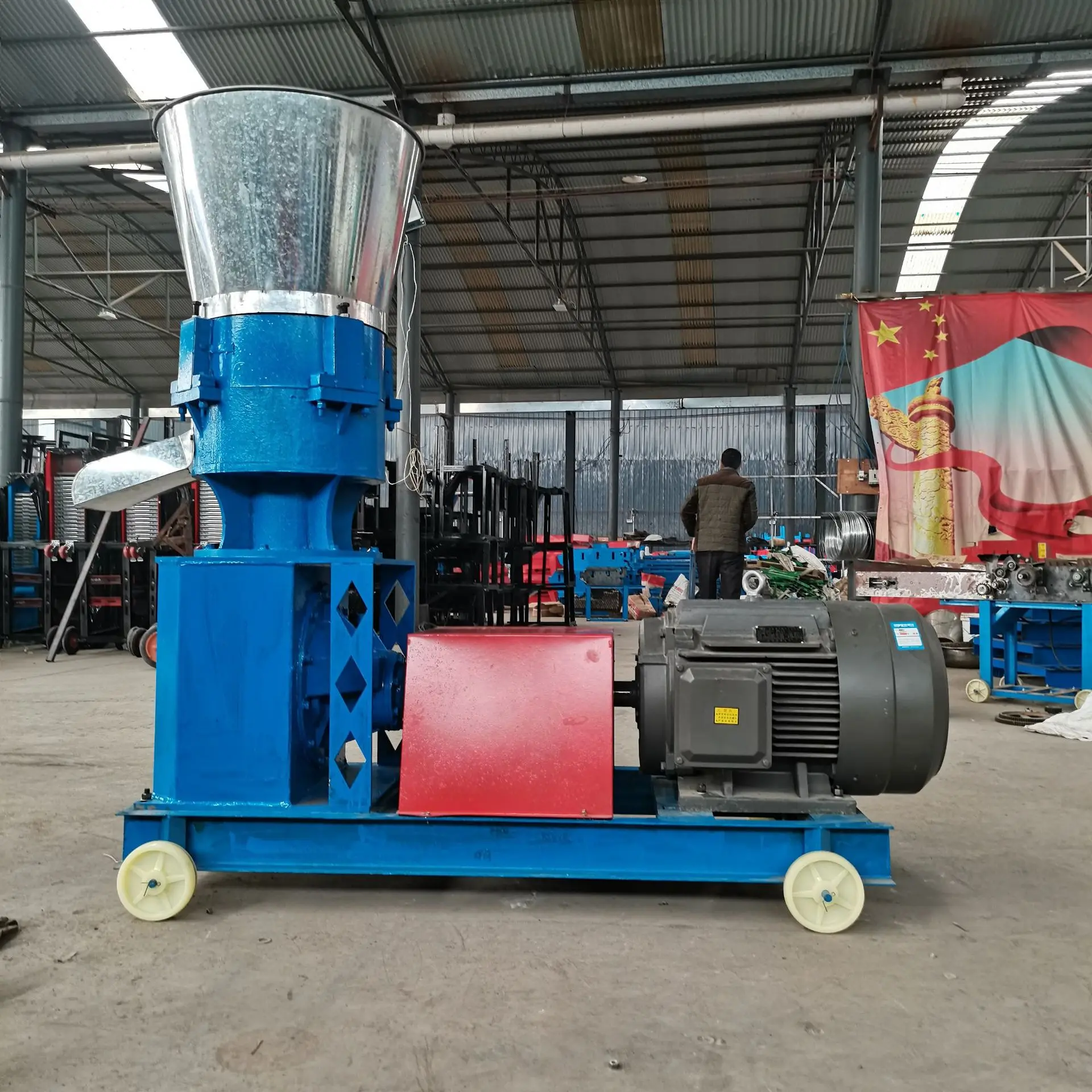 Liyang HY 100-1500 кг/ч роликовая Поворотная машина для производства древесных гранул