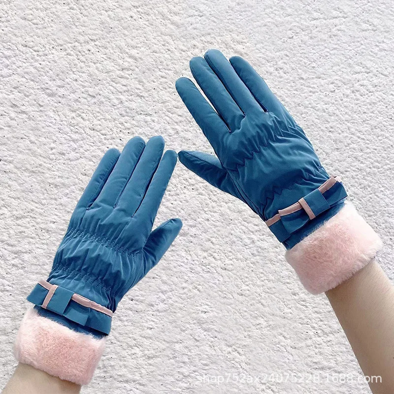 

Women Golves Fashion Touch Screen Keep Warm Full Finger Gloves for Women Slip-resistant Driving Polyester Soft Windproof ST2219