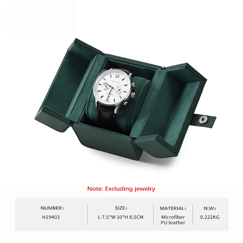 

MISHITU кожаная подарочная коробка для часов, органайзер для одного часа, коробка для демонстрации часов, дизайн с двойным открыванием и закрыванием, коробка для хранения корпуса часов