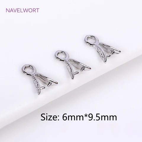 Латунные застежки для подвесок 18К позолоченные NAVELWORT