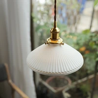 deyidn modern small pendant lamp japanese style ceramic retro chandelier led lantern for restaurant bar bedroom living room