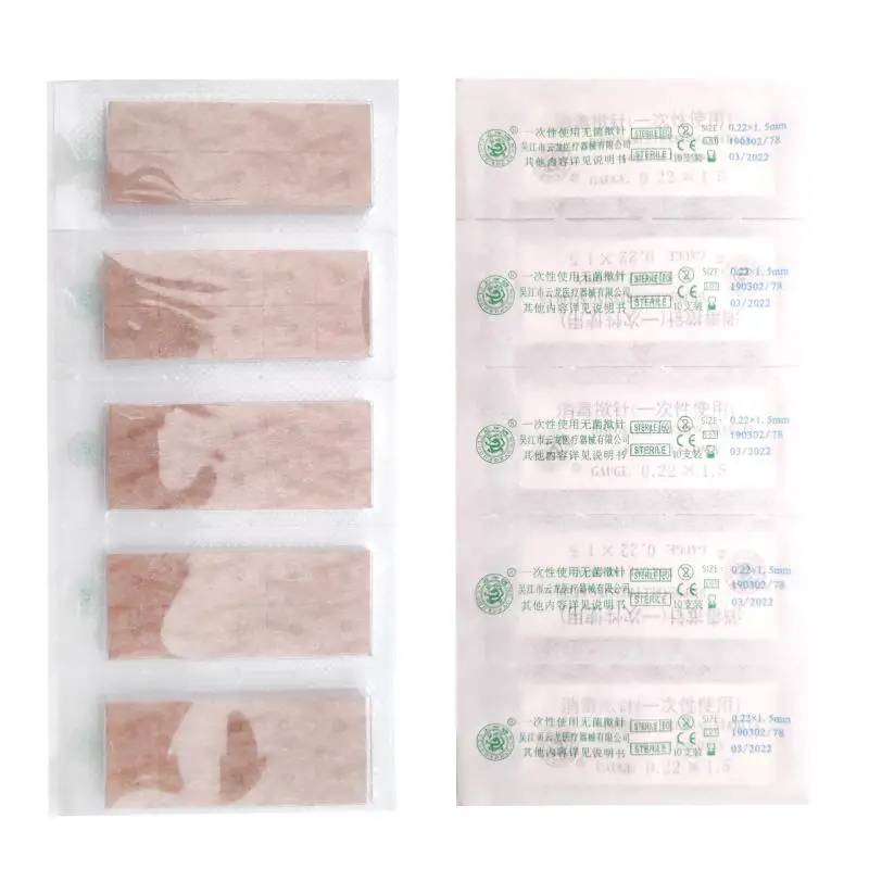 Иглы для ушной аккупунктуры Пресс-игла Стерильные 0,22 * 1,5 мм, 100 штук пшеничная острица.