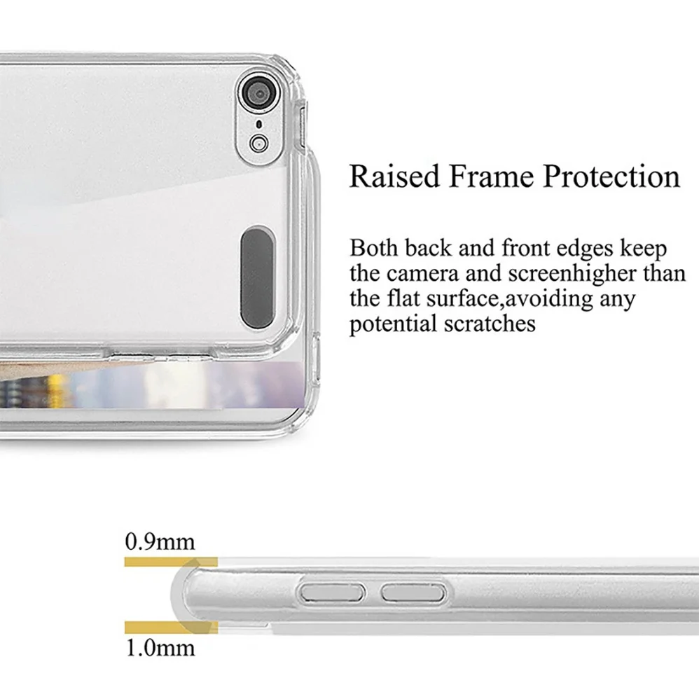 For Apple iPod Touch 5 6 7 Generation Transparent TPU Back Cover Case 9H 0.3MM 2.5D Tempered Glass Film iPod Touch 6th 5th Gen
