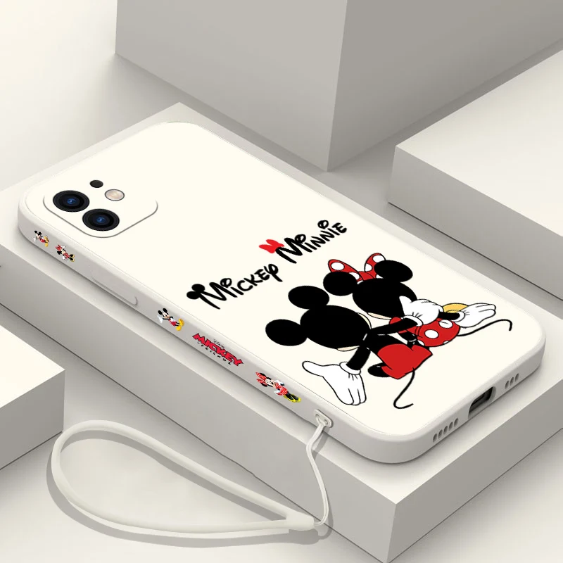 

Mickey And Minnie Phone Case For Samsung A81 A53 A50 A12 A22S A52 A52S A51 A72 A71 A32 A22 A20 A30 A21S A11 4G 5G With Lanyard