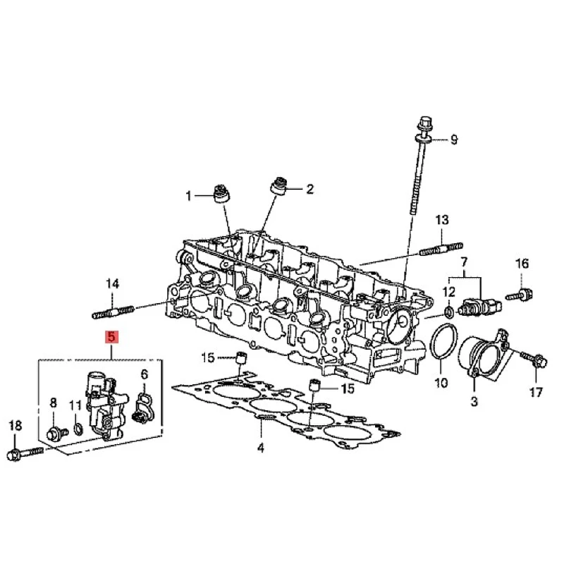 Подходит для 2004 г. Хо nd aF it Od ys se yC iv ic Fe ng fa nC la ss Ac co rd Электромагнитный клапан