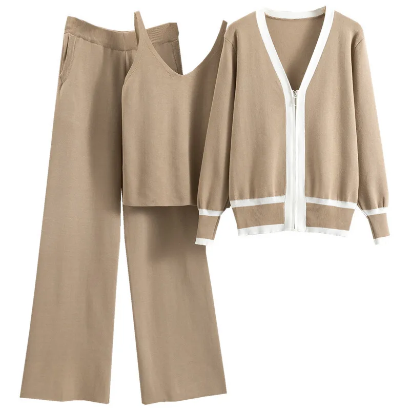 JY 2024 весенне-осенний новый женский тонкий вязаный топ на молнии с открытым верхом