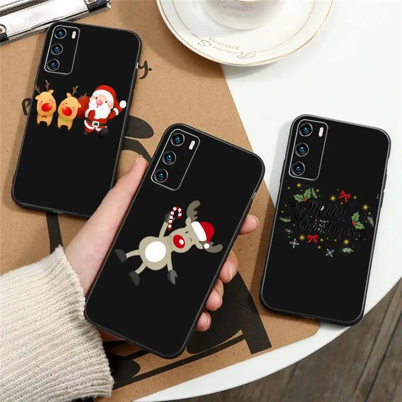 Силиконовый чехол с рождественской елкой для Huawei P30 Pro P40 P10 P20 Plus Lite Psmart 2020 Y6 Y5 2019 Y8s