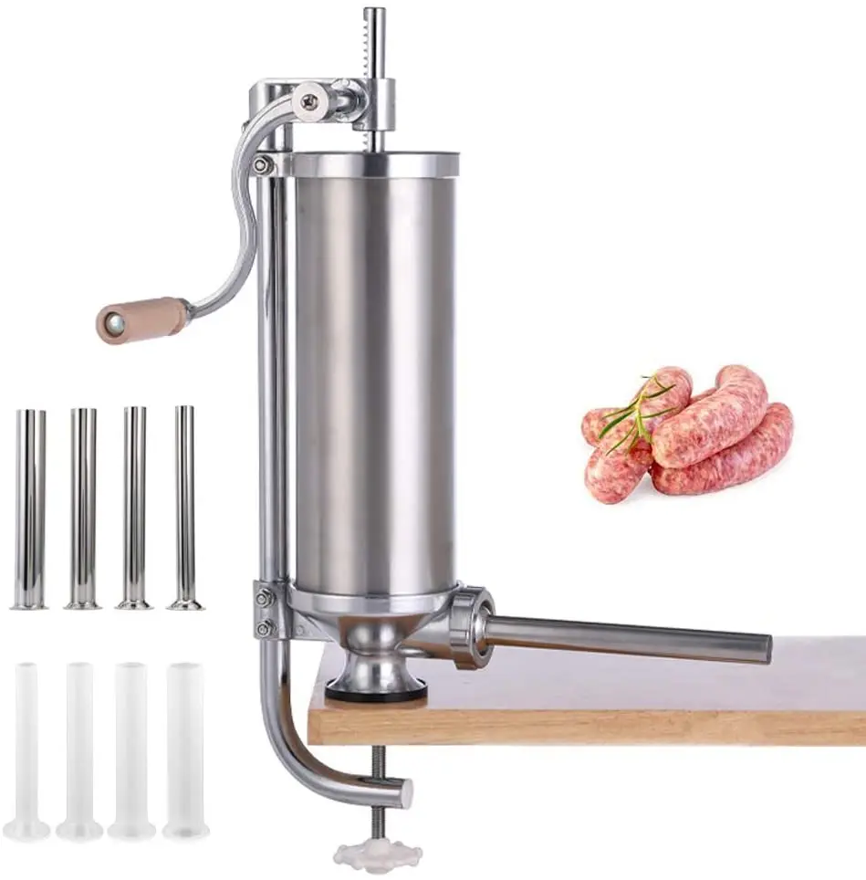 

5 lbs / 2.5kg Manual Sausage Fill Meat Stuffer Stainless Steel Sausage Filling Machine Homemade Sausage Syringe Sausage Maker