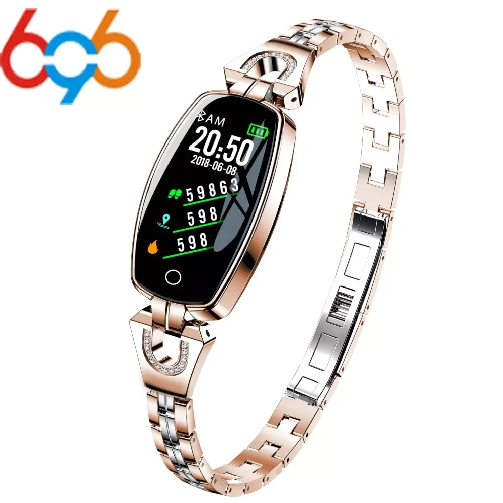 

NEW2023 696 H8 Smart Watch Women Smartwatch Heart Rate Blood Pressure Pedometer Waterproof Fitness Activity Tracker Bracelet Ba