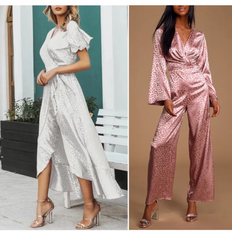 3/5/10m Silky Jacquard Satin Fabric Leopard Pattern Material for Sewing Dress Shirt Clothes By Meter Black White Green Blue Red - купить по