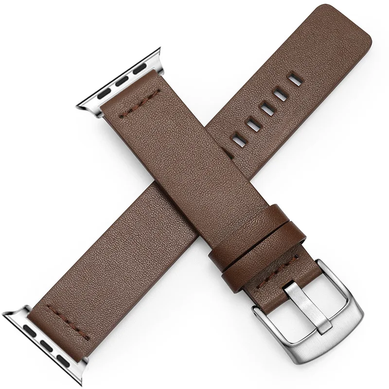 Strap for Apple watch band 44mm 40mm 45mm 41mm 42mm 38mm high quality Genuine Leather belt correa iwatch 7 6 5 4 3 Accessories