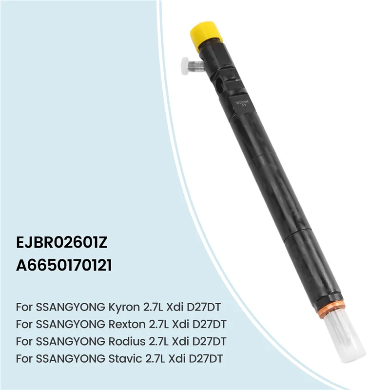 

New CRDI-Diesel Fuel Injector Nozzle EJBR02601Z / A6650170121 for SsangYong Kyron Rexton Rodius Stavic 2.7 Xdi EURO 3