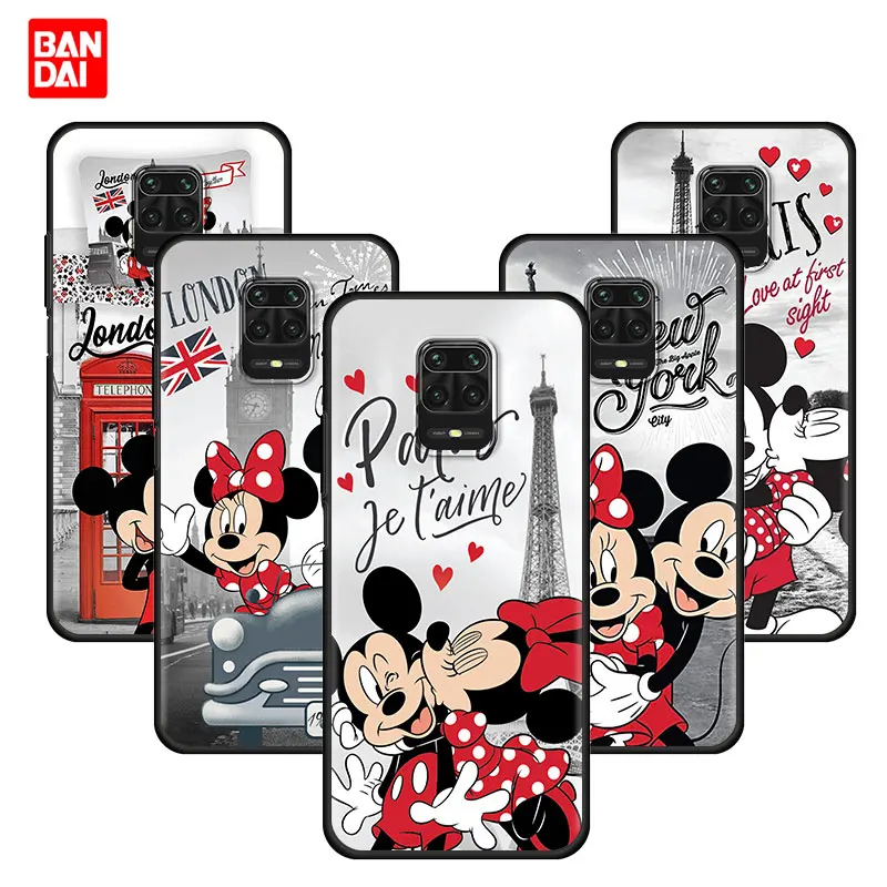 

Disney Minnie Mouse Case for Redmi Note 9s 9 7 8 8t 8Pro 10 10Pro 11 11t Pro Plus 4G 5G Black Capinha Cover Silicone