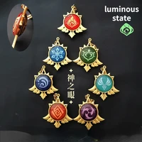 game characters genshin impact luminous eyes of god element keychain free shipping