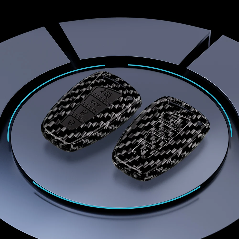 Чехол для автомобильного ключа из углеродного волокна Hyundai Grand Santa Fe 3 DM Ix45 Ix35 Genesis DH