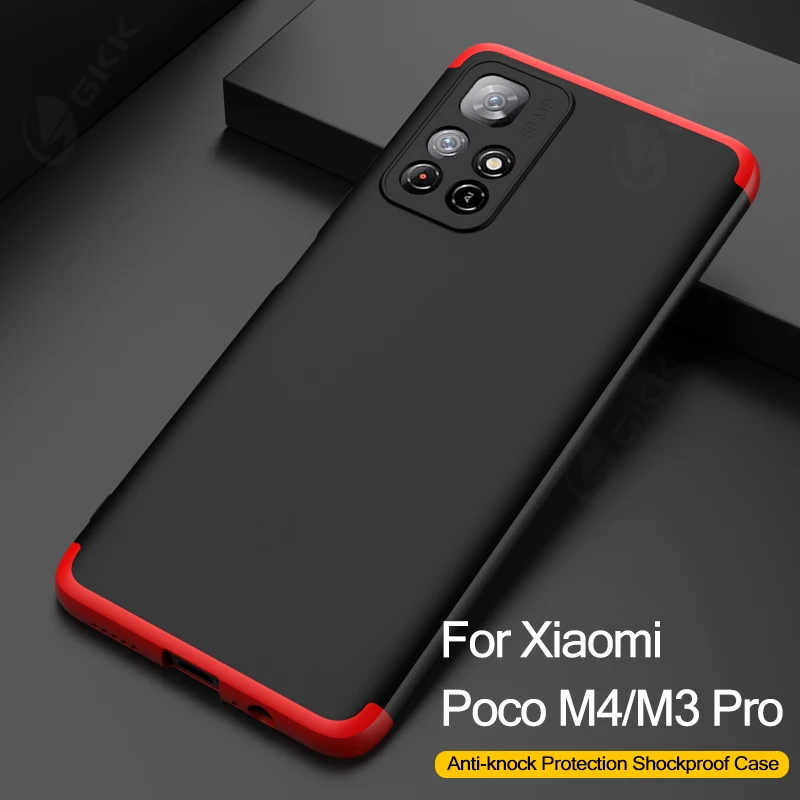 

Всесторонний защитный чехол GKK для Xiaomi Poco M4 M3 Pro X3 GT, противоударный жесткий матовый чехол из поликарбоната для Poco M4 M3 Pro X3 GT, чехол