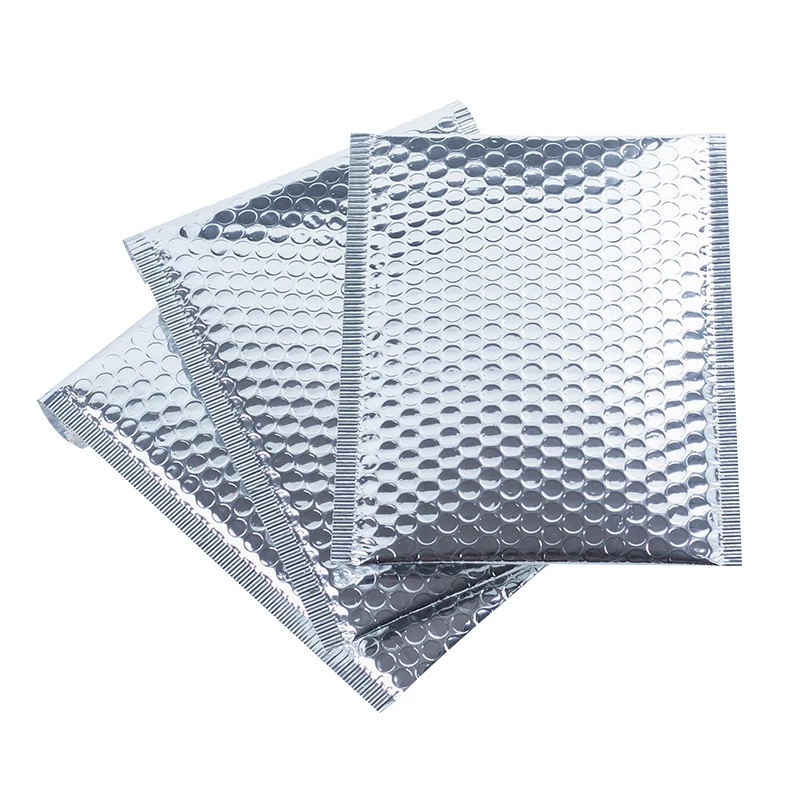 20Pcs/Pack Silver Packaging Shipping Bubble Mailer Foil Plastic Padded Envelope Gift Bag Mailing Envelope Bag