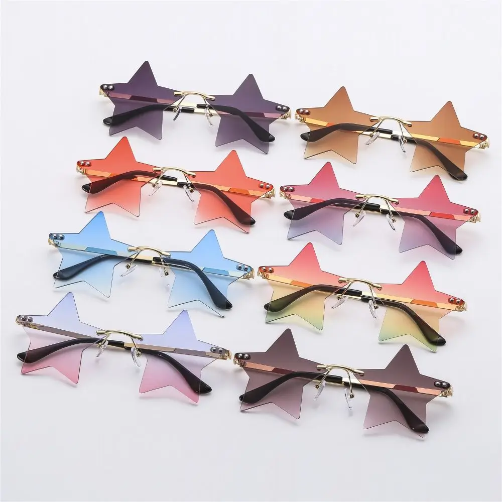 

Funny Eyeglasses Christmas Decoration for Women & Men Party Glasses Rimless Sunglasses Star Shape Sun Glasses
