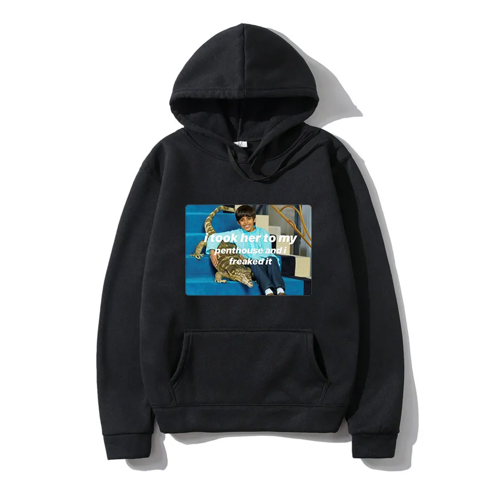 

Классическая зимняя флисовая толстовка с длинным рукавом и принтом