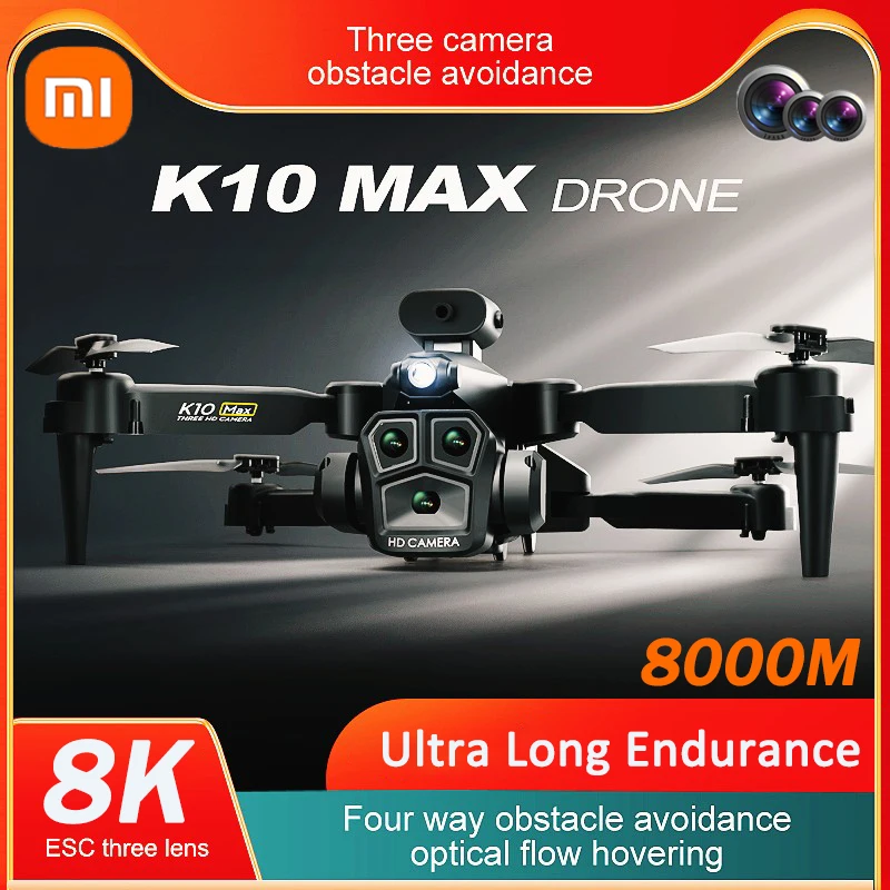 

Дрон Xiaomi K10 Max 8K с тремя камерами, профессиональный Дрон с GPS для аэрофотосъемки, обход препятствий с помощью одной кнопки
