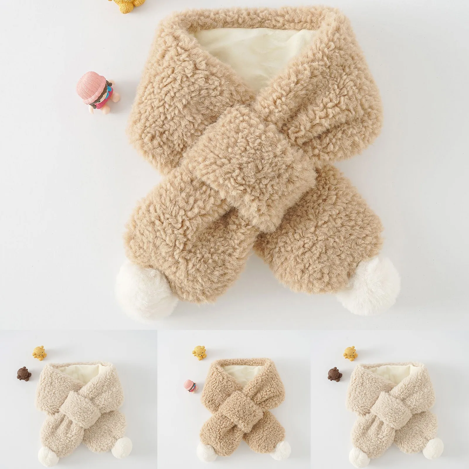 

Fleece Neck Gaiter Women Children h Scarf Scarf Warm Wool Imitation Scarf Artificial Wool Scarf Knit Scarf Winter