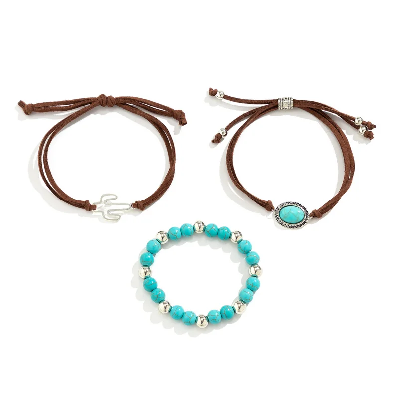 Браслет из гравия ручной работы в этническом стиле винтажный многослойный