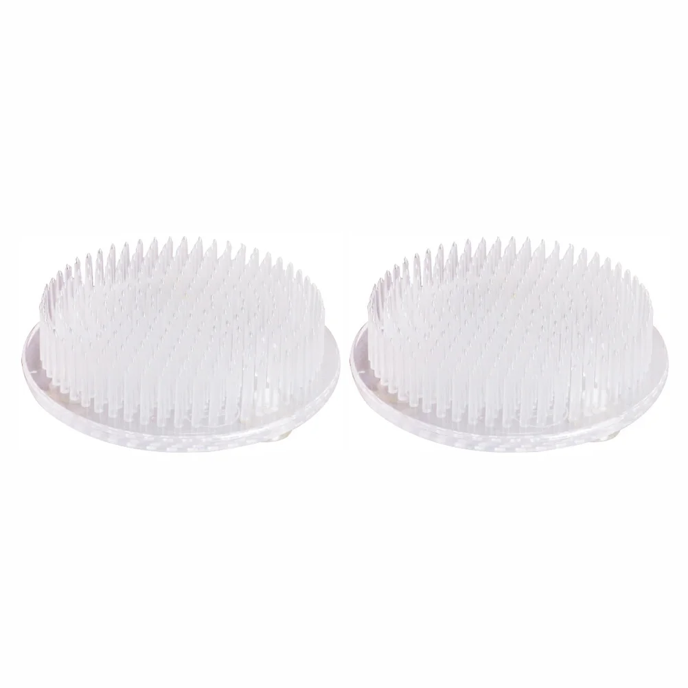 

2 Pcs Plastic Vases Flower Arrangement Arranging Tool Base Frog Decoration Fixed Round Holder