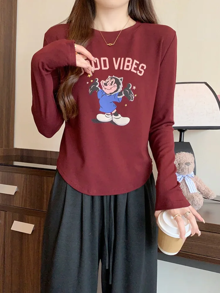 Женская одежда больших размеров осень и зима новинка для похудения облегающая