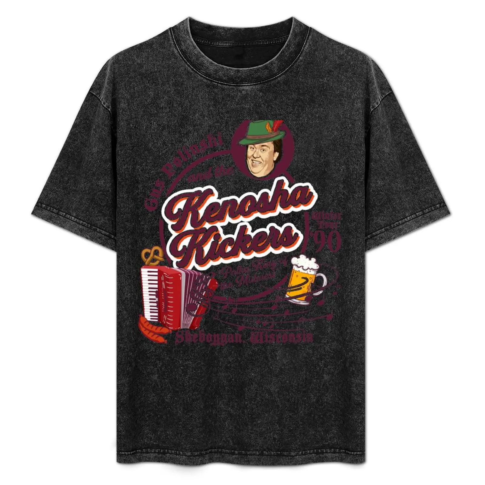 Футболка Kenosha Kickers the Polka King of Midwest винтажная футболка с рисунком забавные футболки