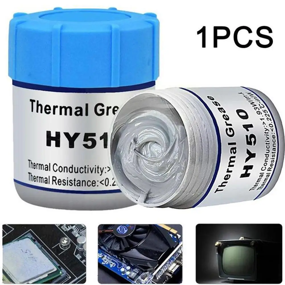 

10/20g Hy510 Cpu Cooling And Thermal Grease Compound Fan Tool Gpu Heatsink Components Silicone Paste Repair Silver Led Grea F3y7