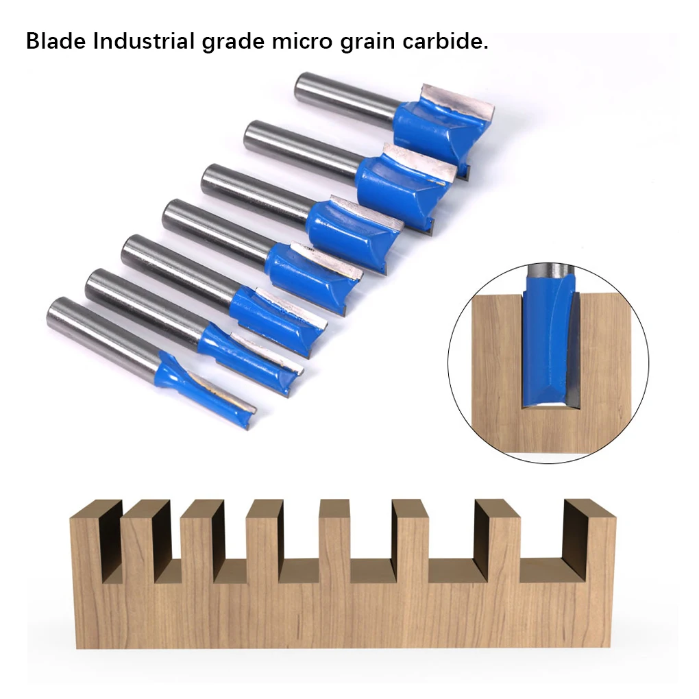 

7pcs Woodworking Router Bit Set Slicing Tool Trimmer Machine Replacement